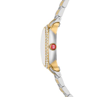 Serein Oval Diamond Two-Tone 18K Gold-Plated Watch MWW21H000002