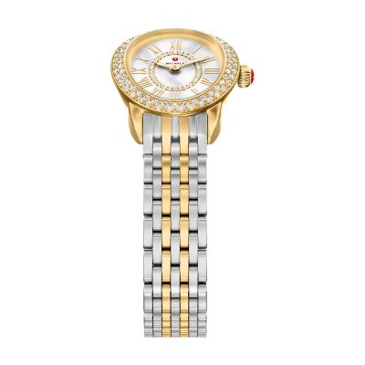 Serein Oval Diamond Two-Tone 18K Gold-Plated Watch MWW21H000002