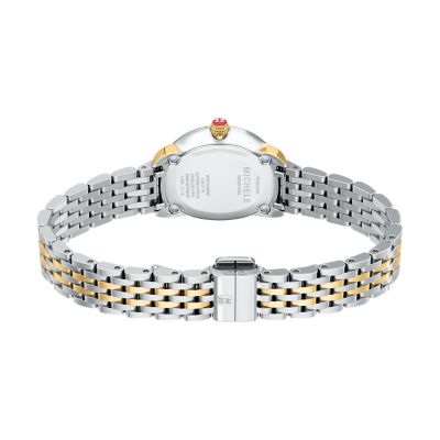 Serein Oval Diamond Two-Tone 18K Gold-Plated Watch MWW21H000002