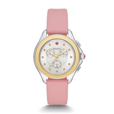 Michele watch discount with silicone band