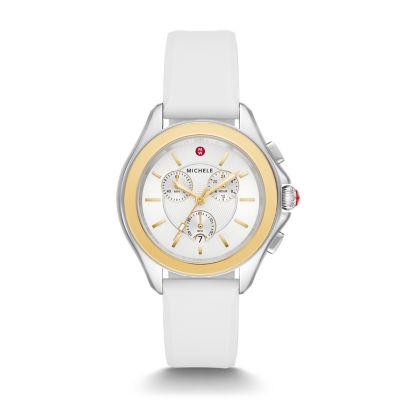 White discount michele watch