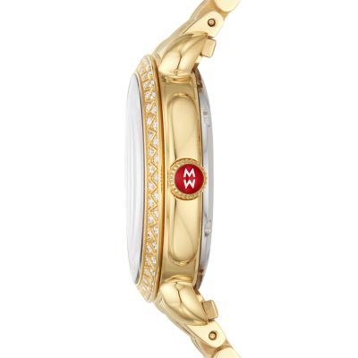 Sidney Classic 18K Gold Plated Diamond Watch MWW30B000004 MICHELE