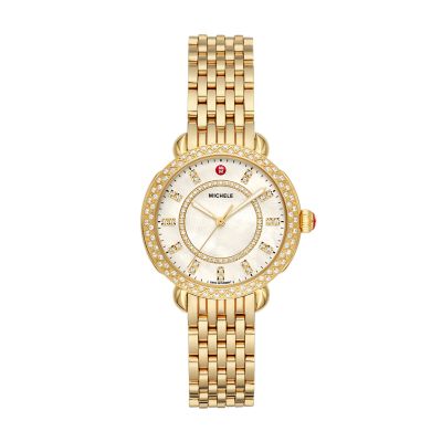 Sidney Classic Two Tone Diamond Watch MWW30B000002 MICHELE