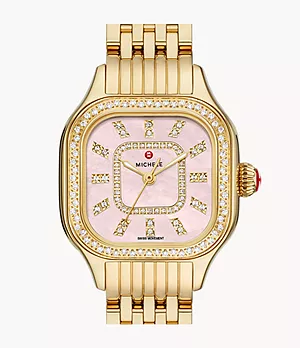 Meggie 18K Gold-Plated Diamond Watch