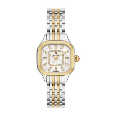 Meggie Two-Tone 18K Gold-Plated Diamond Dial Watch