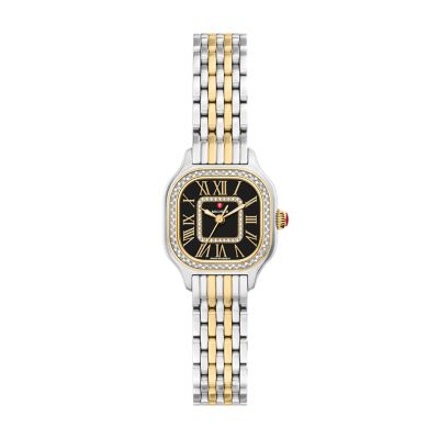 Meggie Mini Diamond Two-Tone 18K Gold-Plated Watch