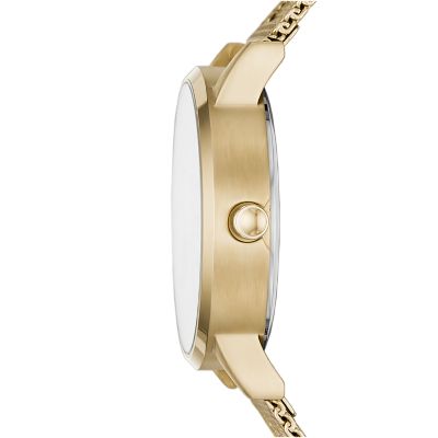DKNY Soho Three-Hand Gold-Tone Stainless Steel Watch