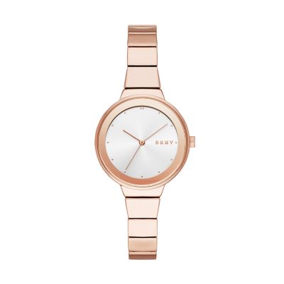 DKNY Women's Astoria Three-Hand Rose Gold-Tone Watch - NY2695 - Watch  Station