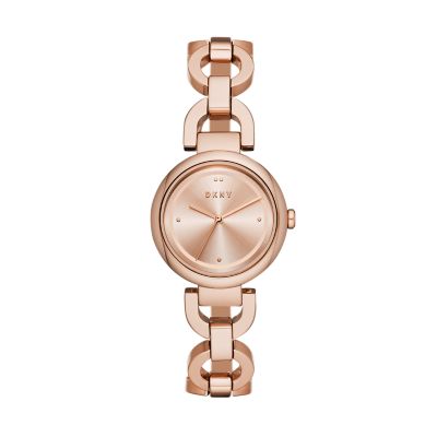 Montre dkny femme or rose new arrivals