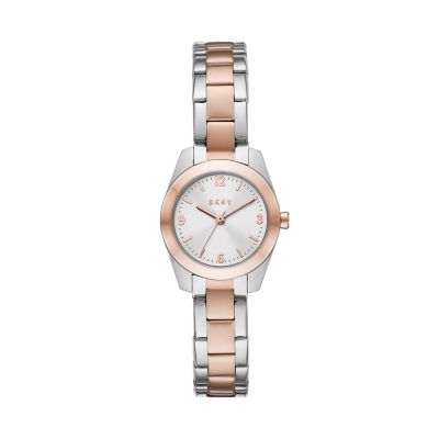 DKNY Women's Nolita Three-Hand Two-Tone Stainless Steel Watch - Rose Gold / Silver
