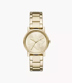 DKNY Soho Three-Hand Gold-Tone Watch