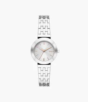 DKNY Stanhope Three-Hand Stainless Steel Watch
