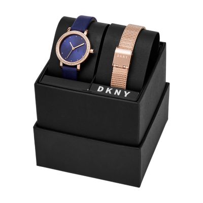 DKNY Soho Three Hand Blue Tone Stainless Steel Watch NY2974 Watch Station