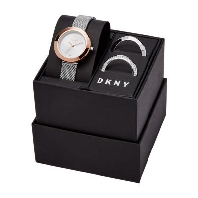 DKNY Sasha Three-Hand Watch and Toprings Set - NY2975 - Watch Station