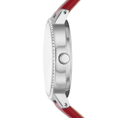 DKNY The Modernist Three Hand Red Leather Watch NY2981 Watch