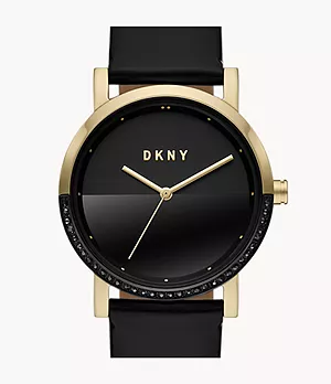 DKNY Uhr Soho 3-Zeiger-Werk Leder schwarz