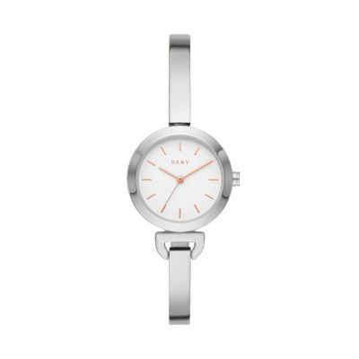 DKNY Uptown D Three Hand Stainless Steel Watch