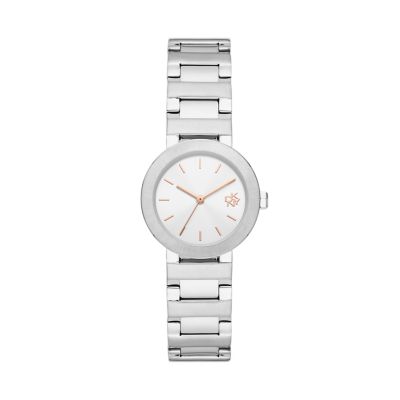 DKNY Women's Metrolink Three-Hand Stainless Steel Watch - Silver