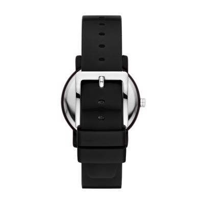 DKNY Soho Three Hand Black Polyurethane Watch NY6614 Watch Station