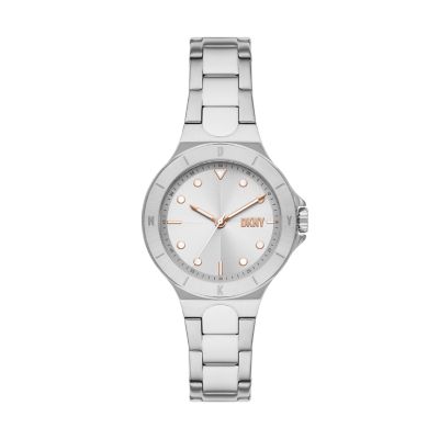 DKNY Chambers Three Hand Stainless Steel Watch