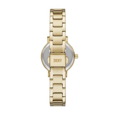 DKNY Soho Three Hand Gold Tone Stainless Steel Watch NY6647 Watch Station