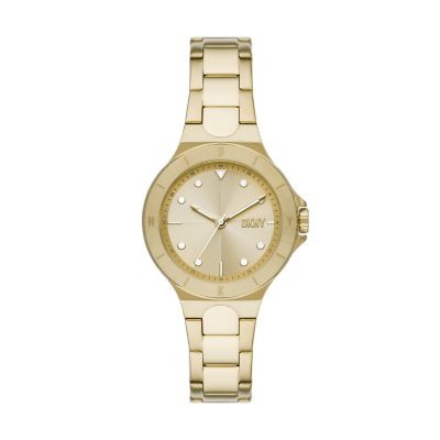 Buy DKNY Soho D Three-Hand Gold-Tone Stainless Steel Women's Watch, NY6651