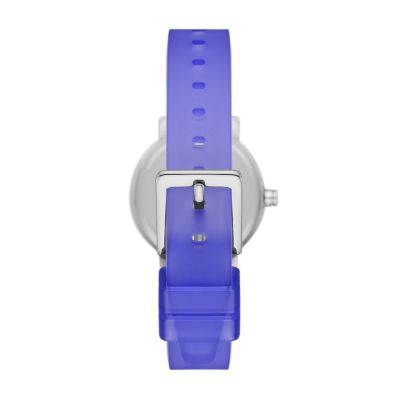 DKNY Soho Three Hand Purple Polyurethane Watch and Straps Set