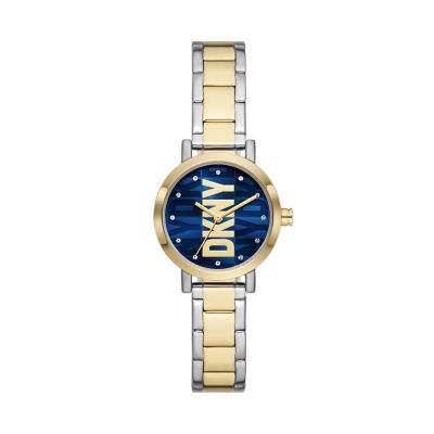 Dkny two tone ladies watch hotsell