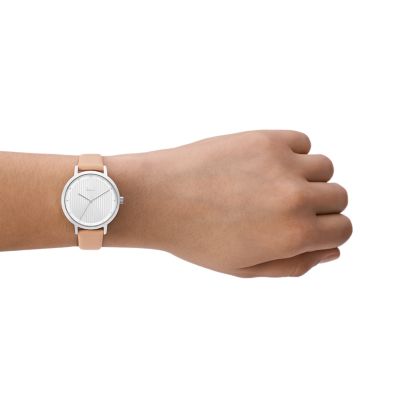 Tan leather watch on sale womens