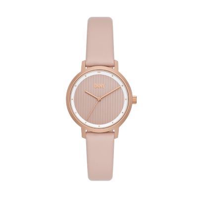 DKNY The Modernist Three Hand Pink Leather Watch NY6682 Watch