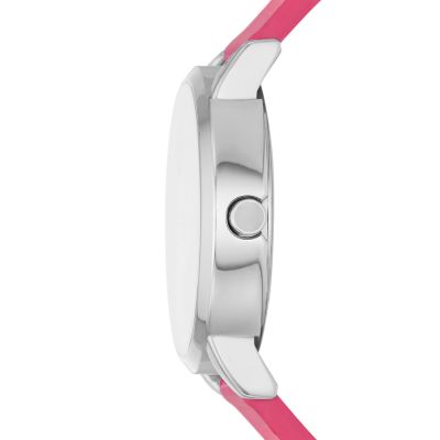 DKNY Soho Three Hand Pink Polyurethane Watch NY9207 Watch Station