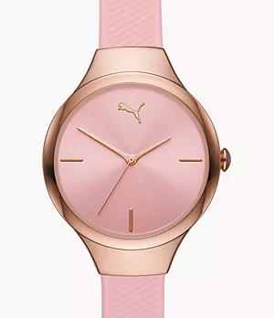 PUMA Contour Three-Hand Pink Polyurethane Watch