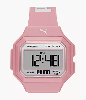 PUMA Uhr Mini Remix LCD Polyurethan rosafarben