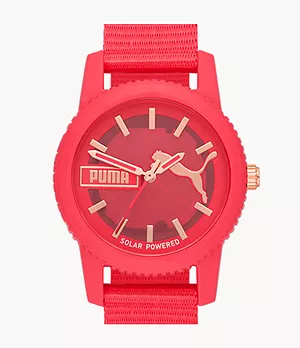PUMA Ultrafresh Solar-Powered Pink #tide ocean material® Watch