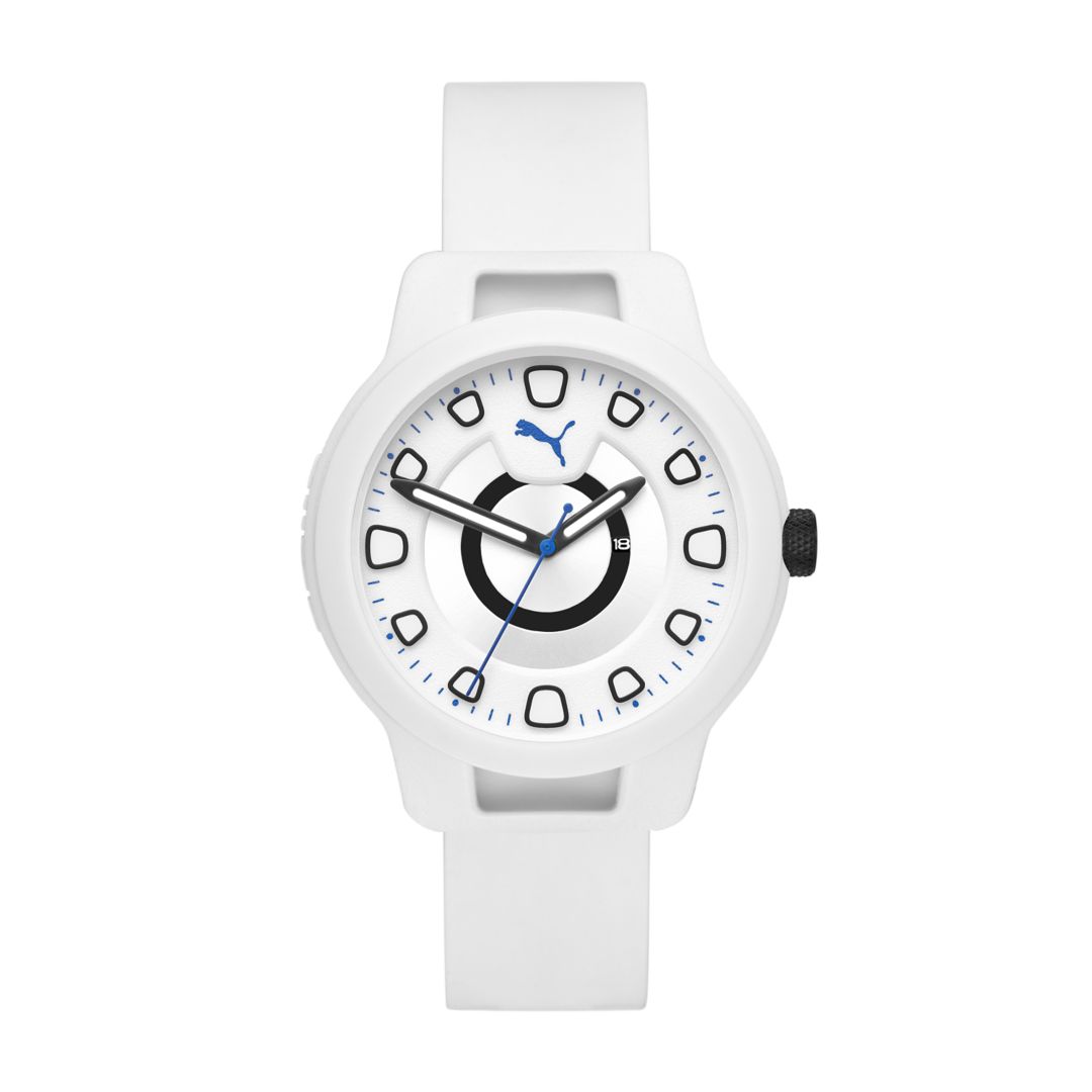 Puma Men's Reset Three-Hand Date Silicone Watch - White