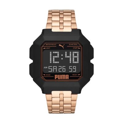 puma watches black and gold