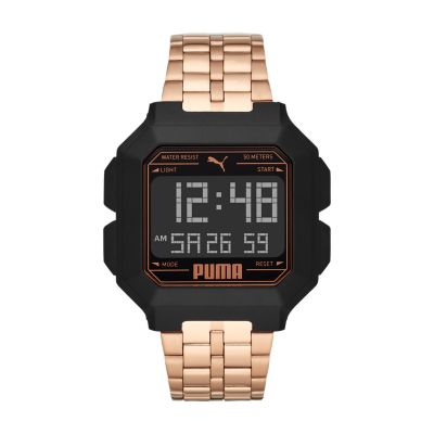 puma rose gold watch