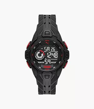 PUMA Bold LCD Black Polyurethane Watch