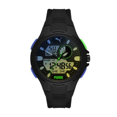 PUMA Bold Analogue Digital Black Polyurethane Watch P5084