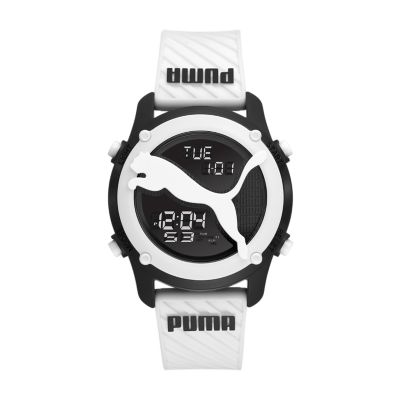 PUMA Big Cat Digital White Polyurethane Watch - P5109 - Watch Station