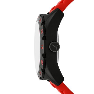 Watch Silicone Red Puma Station Street V2 - Watch Date P5113 - Three-Hand