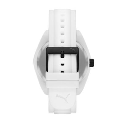 Puma Street V2 Three-Hand Silicone Date P5114 Watch White Watch - - Station