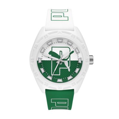 PUMA Puma Street Three-Hand White Silicone Watch - P5089 - Watch Station | Quarzuhren