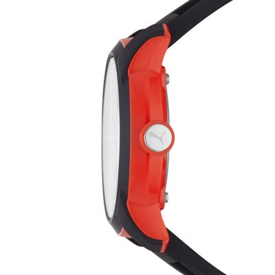 puma black analog watch