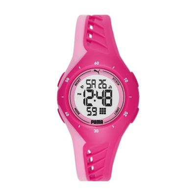 PUMA Digital Pink Polyurethane Watch