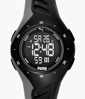 PUMA Uhr Digital Polyurethan schwarz