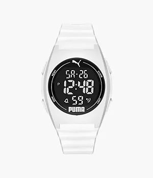 PUMA Digital White Polyurethane Watch