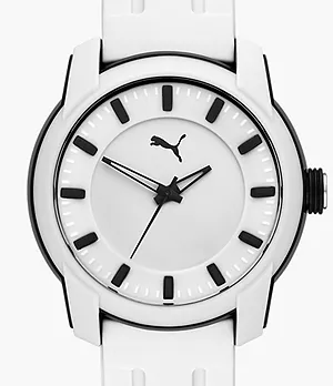 Uhr PUMA 2 3-Zeiger-Werk Silikon weiß