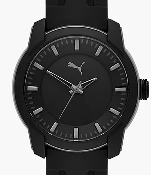 Uhr PUMA 2 3-Zeiger-Werk Silikon schwarz