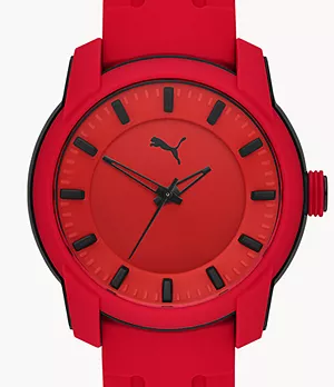 Uhr PUMA 2 3-Zeiger-Werk Silikon rot